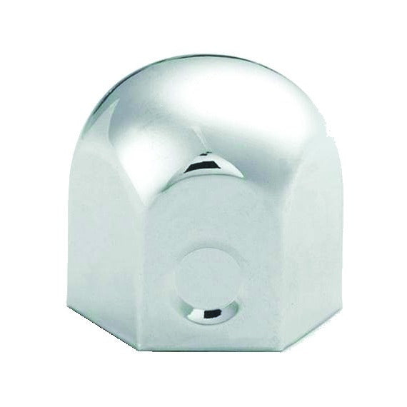 Fortpro 1 1/2" x 1 1/2" Chrome Round Top Push-On Nuts Covers - 10 Pack | F247612-10QTY