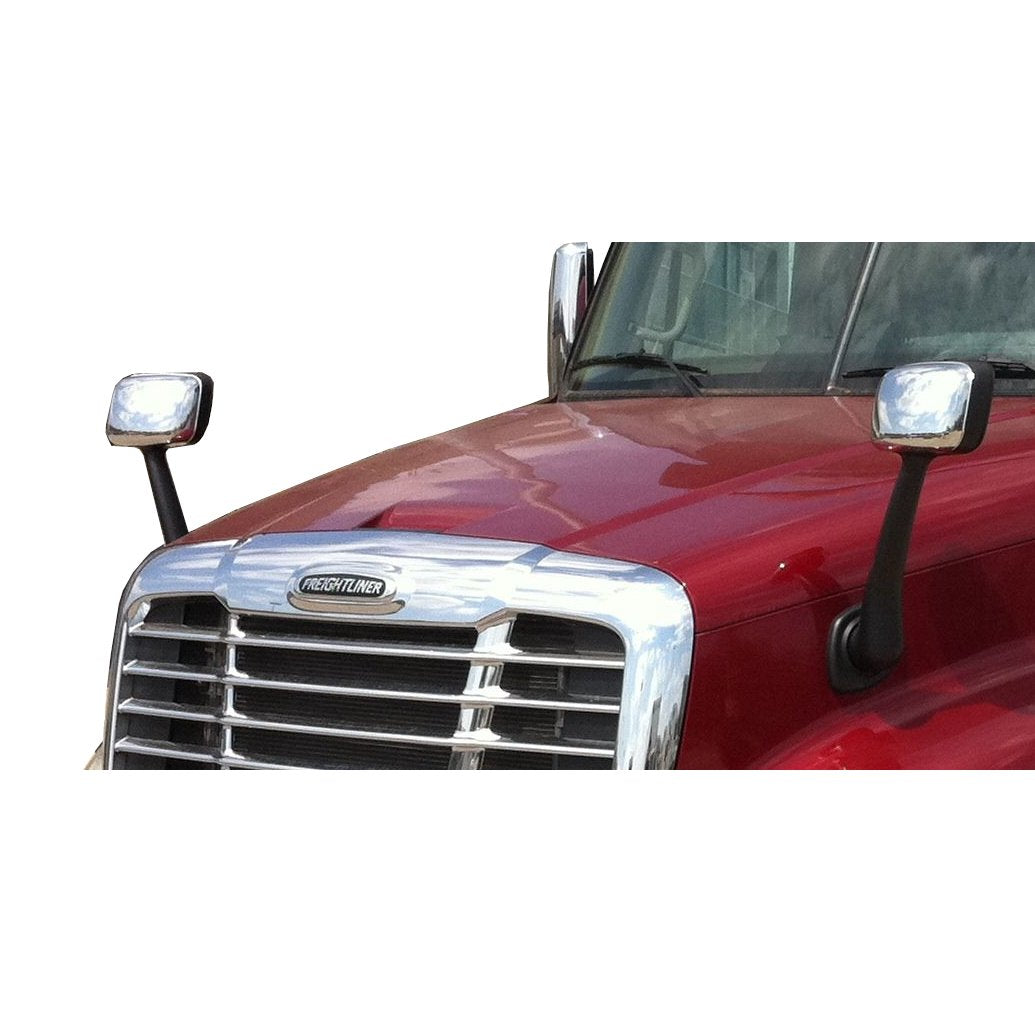 Fortpro Chrome Hood Mirror Replacement for Freightliner Cascadia 2008-2016