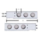 Fortpro Chrome Spring Loaded Mud Flap Hanger Light Bar with 4" Round Light Cutouts | F247587