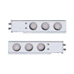 Fortpro Chrome Spring Loaded Mud Flap Hanger Light Bar with 4" Round Light Cutouts | F247587
