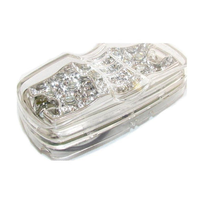 4x2" Double Bullseye Clear Lens Amber LED Light  w/12 LED Marker Lights