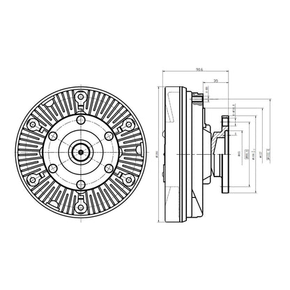 Fan Clutch For Mack E6 - Length 3.48”