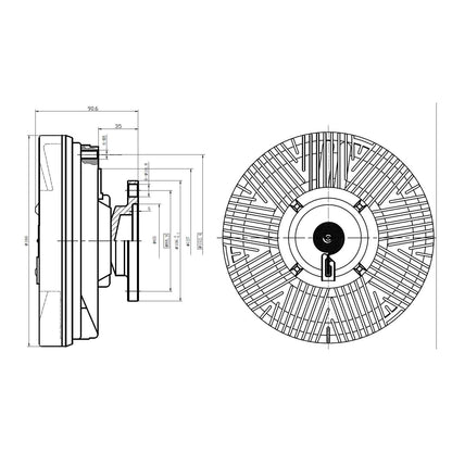Fan Clutch For Mack E6 - Length 3.48”