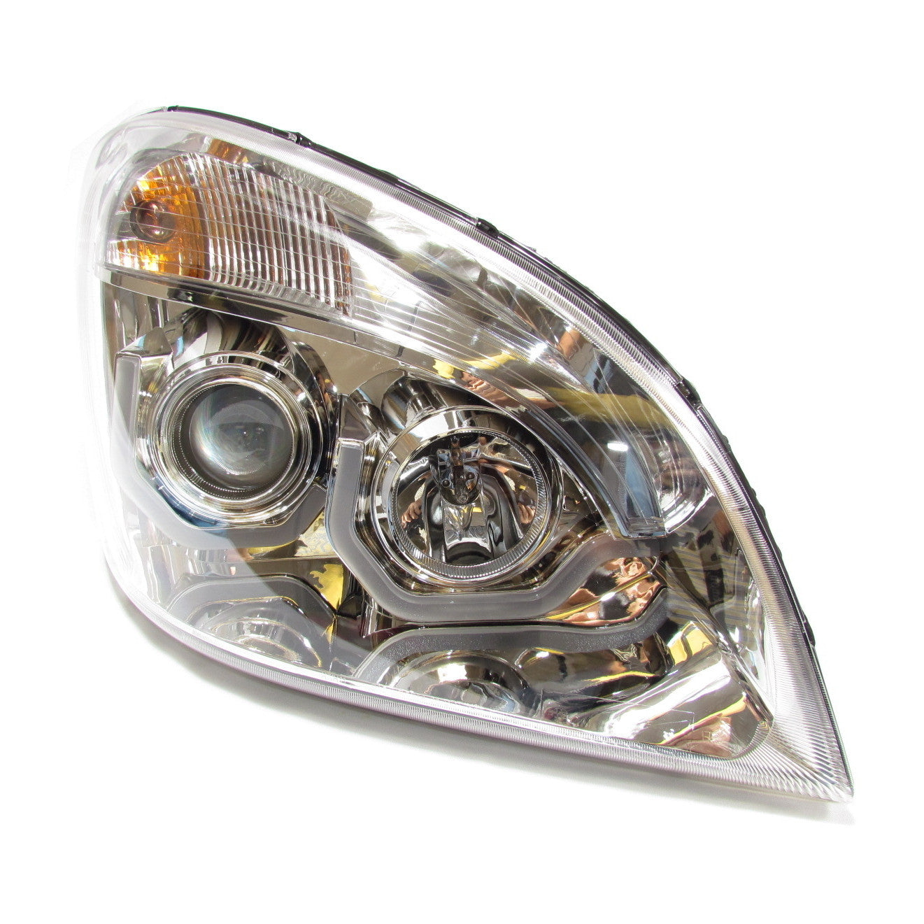 Chrome Housing Projector Headlights for Freightliner Cascadia