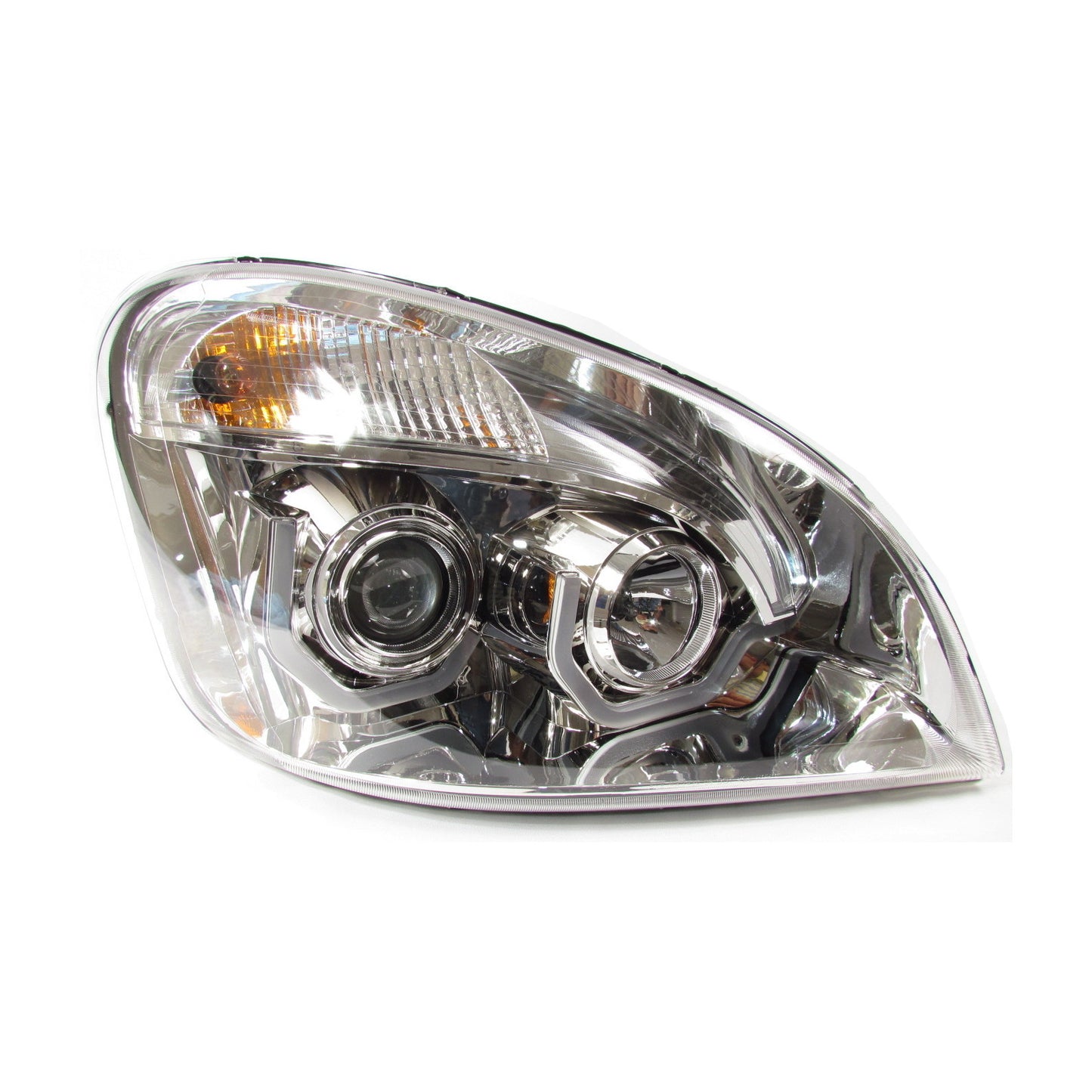 Chrome Housing Projector Headlights for Freightliner Cascadia