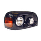 Fortpro Black Headlights Assemblies For Freightliner Century 2005+
