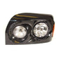 Fortpro Black Headlights Assemblies For Freightliner Century 2005+