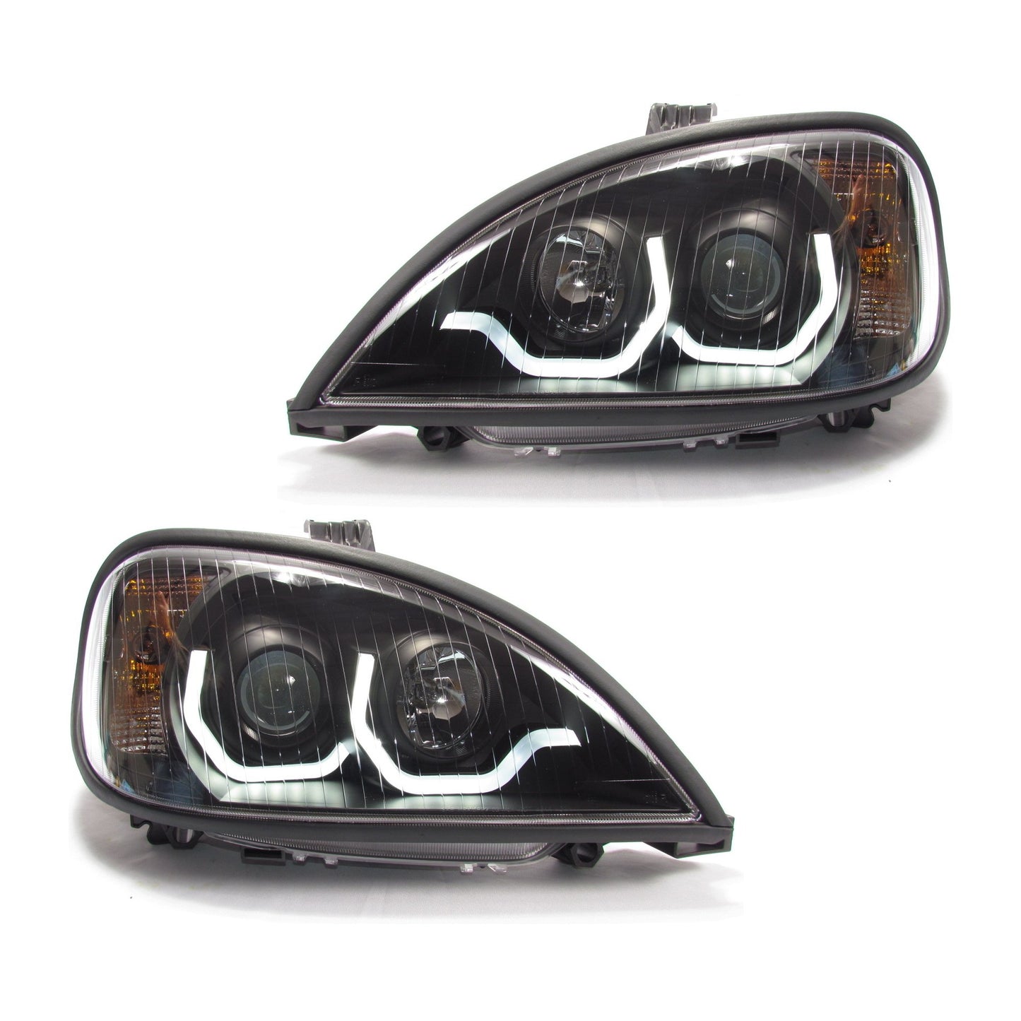 Black Housing Projector Headlights for Freightliner Columbia
