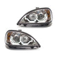 Chrome Housing Projector Headlights for Freightliner Columbia