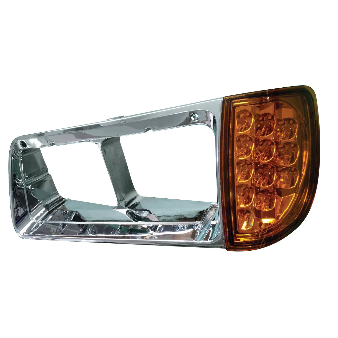 Fortpro Led Turn Signal Assembly & Bezel For Freightliner FLD Headlights Replaces A06-20738-000/A06-20738-001