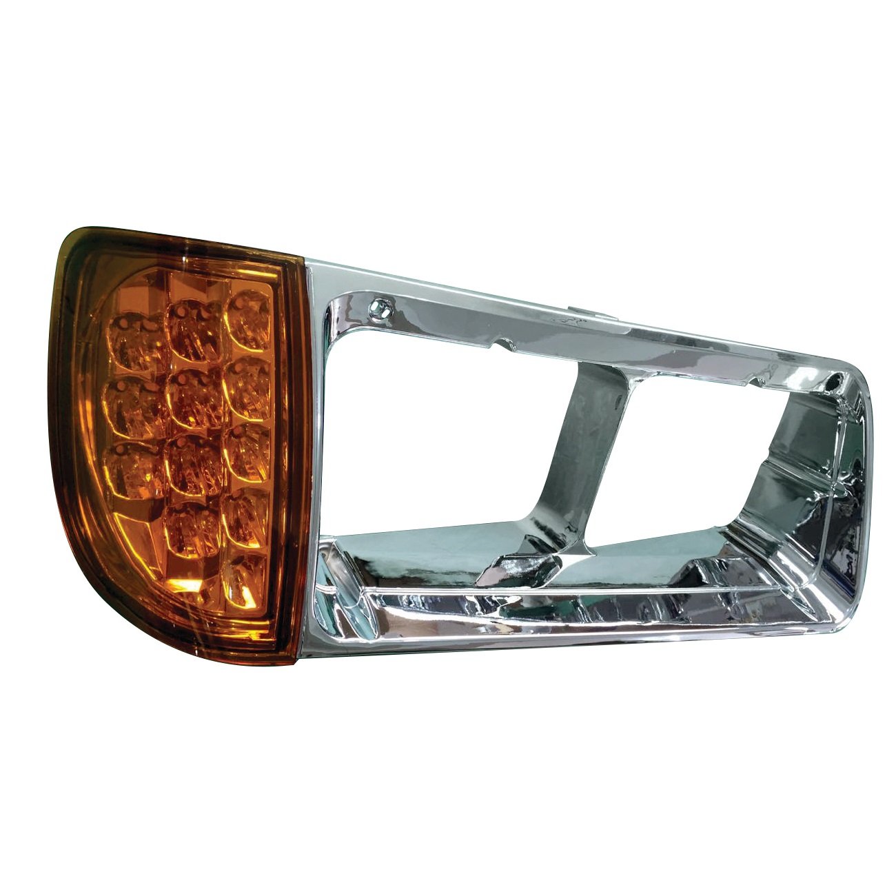 Fortpro Led Turn Signal Assembly & Bezel For Freightliner FLD Headlights Replaces A06-20738-000/A06-20738-001