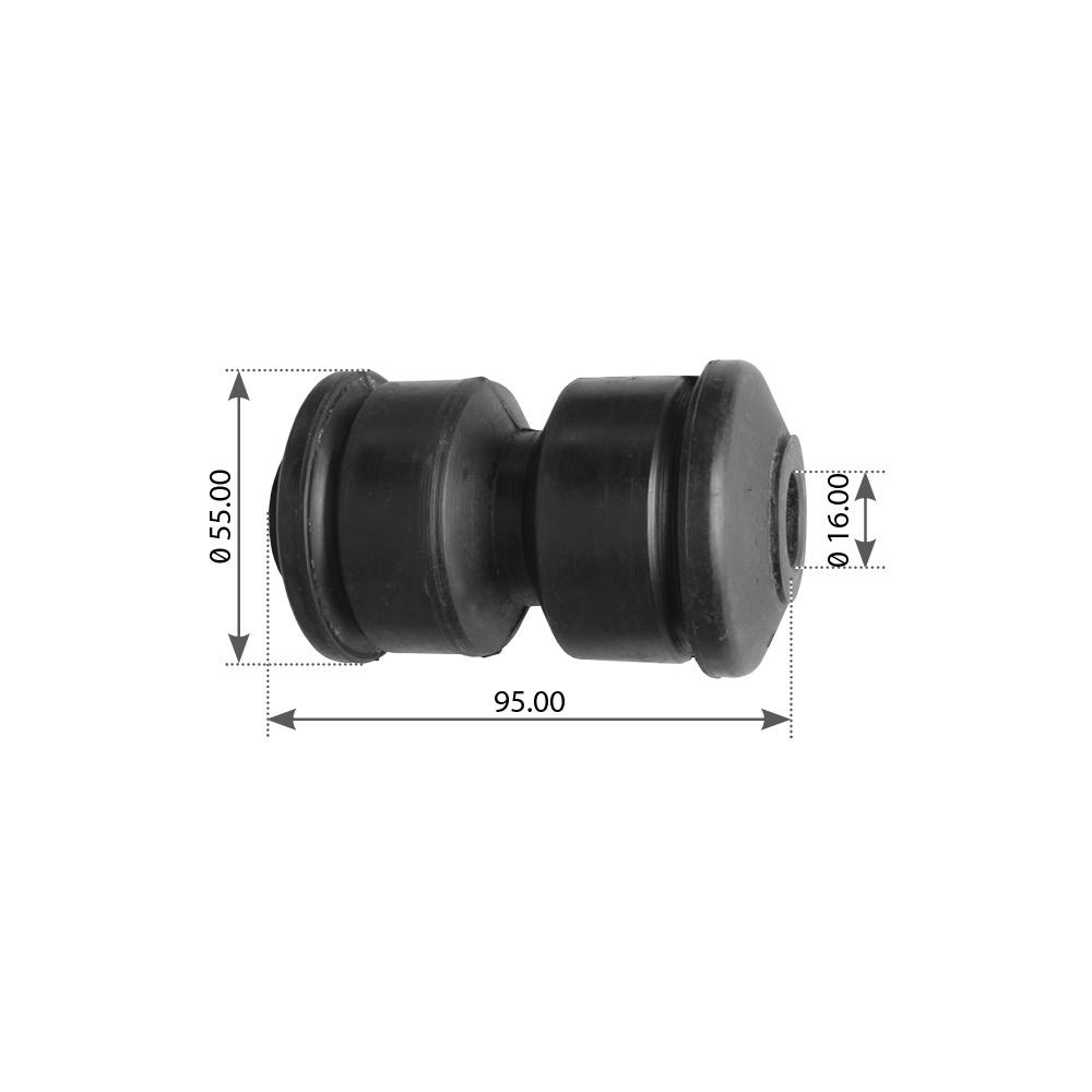 Front Spring Eye Bushing Compatible with Volvo F6/F7/FE6/FE7 - (6879332)