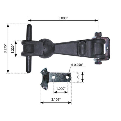 Hood Latch Assembly w/Hook For Peterbilt Suitable for Left & Right Sides