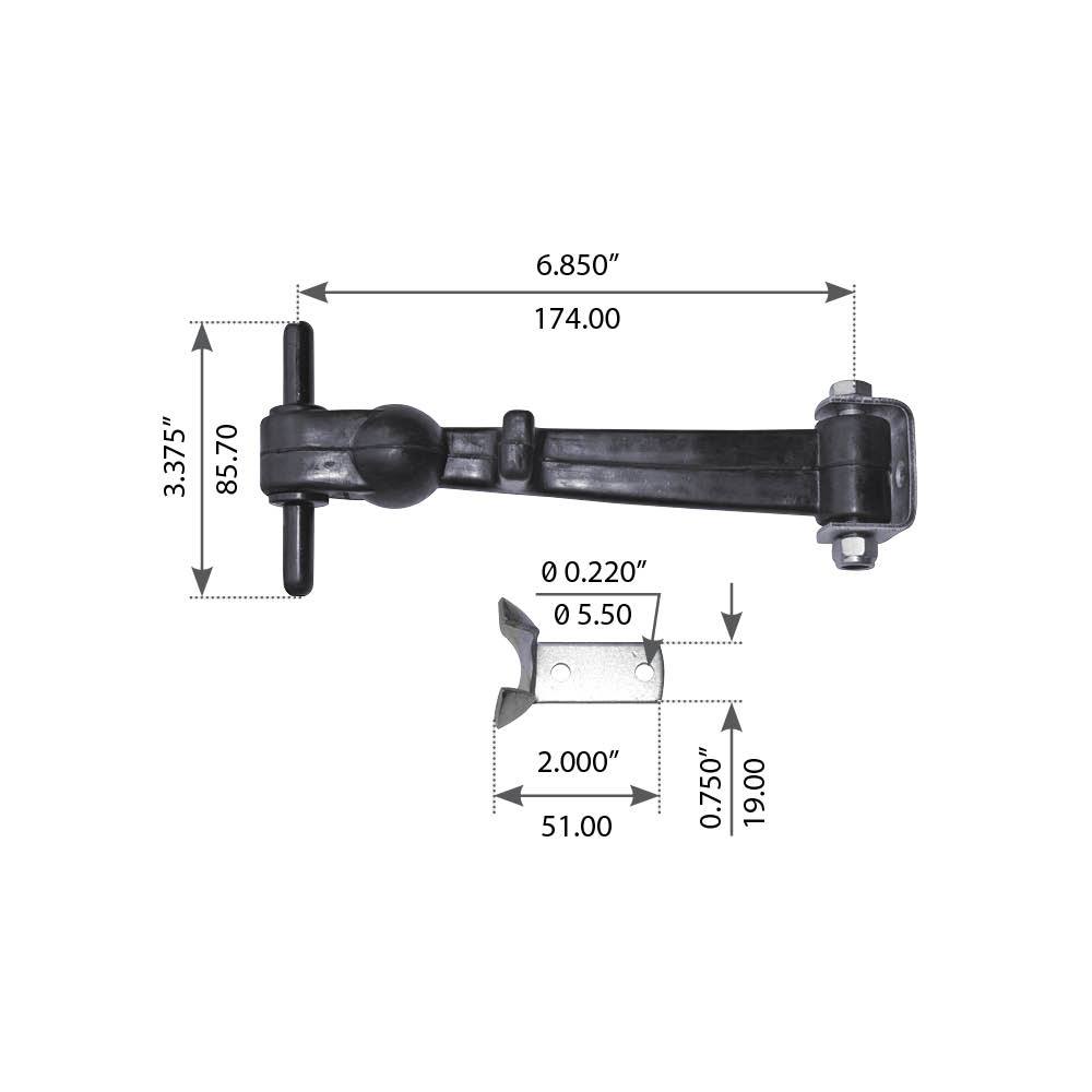 Hood Latch Assembly W/Clamp For Peterbilt Suitable for Left & Right Sides