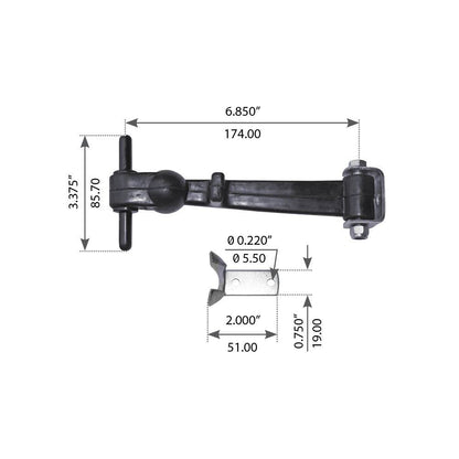 Hood Latch Assembly W/Clamp For Peterbilt Suitable for Left & Right Sides