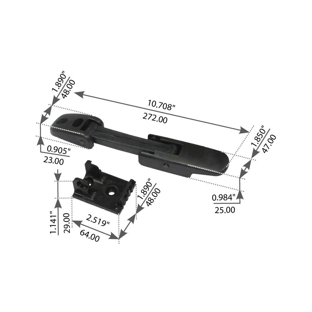 Right Side Hood Latch Kit For Mack CH/CL/CX/CV Models - Replaces 3QM313M2