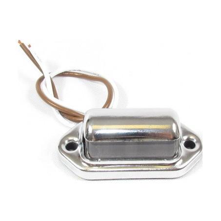 Fortpro Led Chrome License Plate Light 4 Led Multi-Voltage 12V-24V
