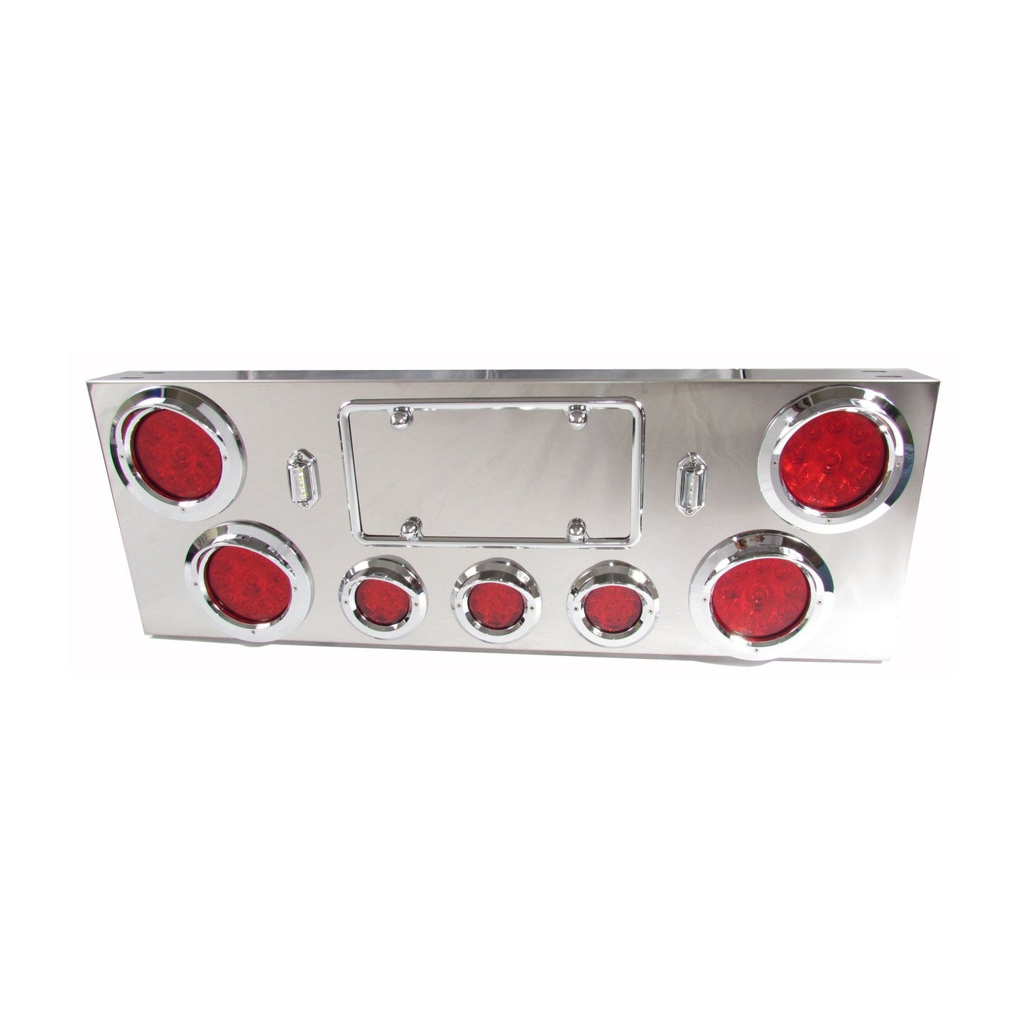 Fortpro Stainless Steel Rear Center Panel with Red LED Lights | F235298