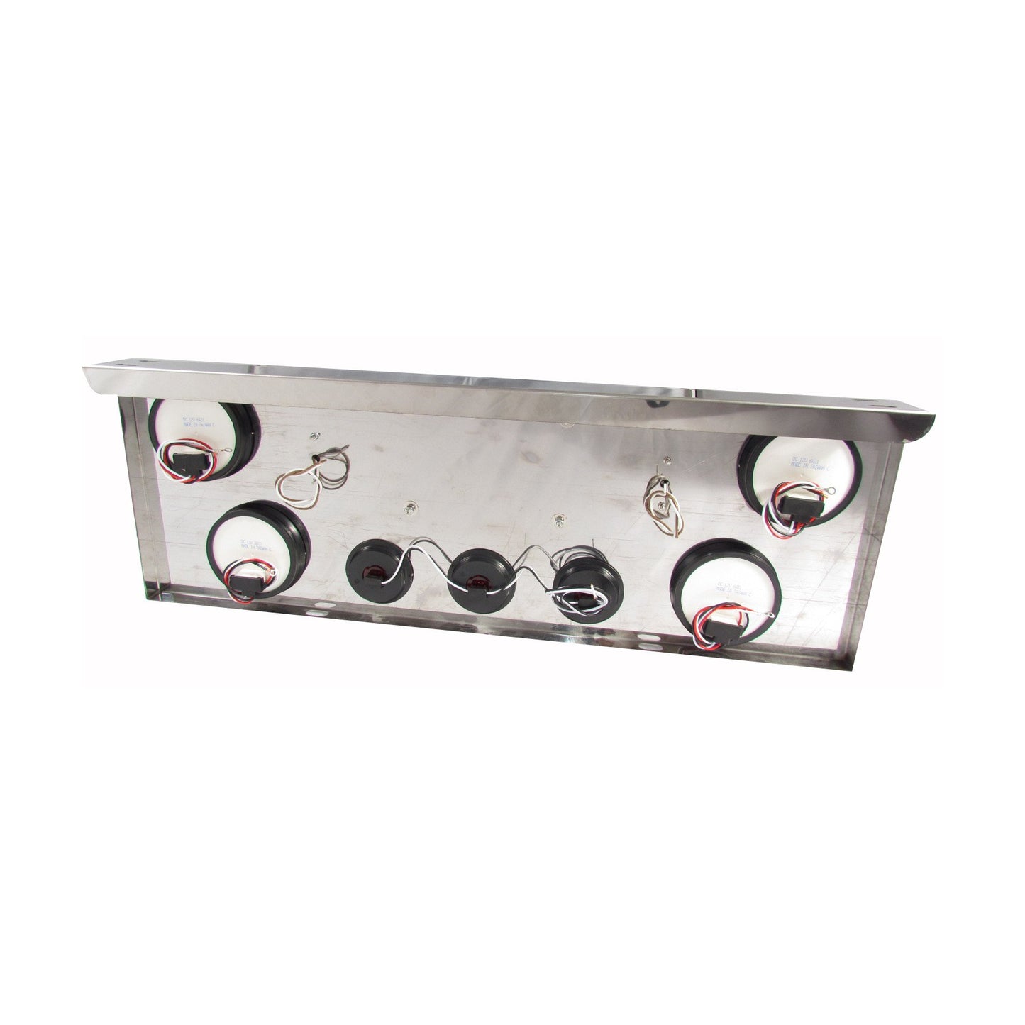 Fortpro Stainless Steel Rear Center Panel with Red LED Lights | F235298