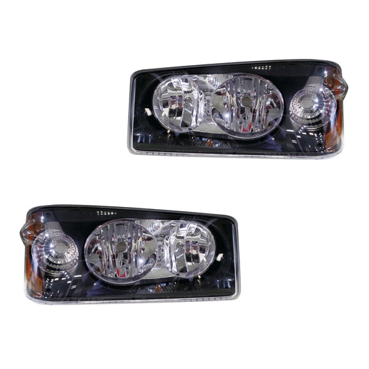 Fortpro Headlights Set w/Corner Lamp for Mack Granite Models - Both Sides