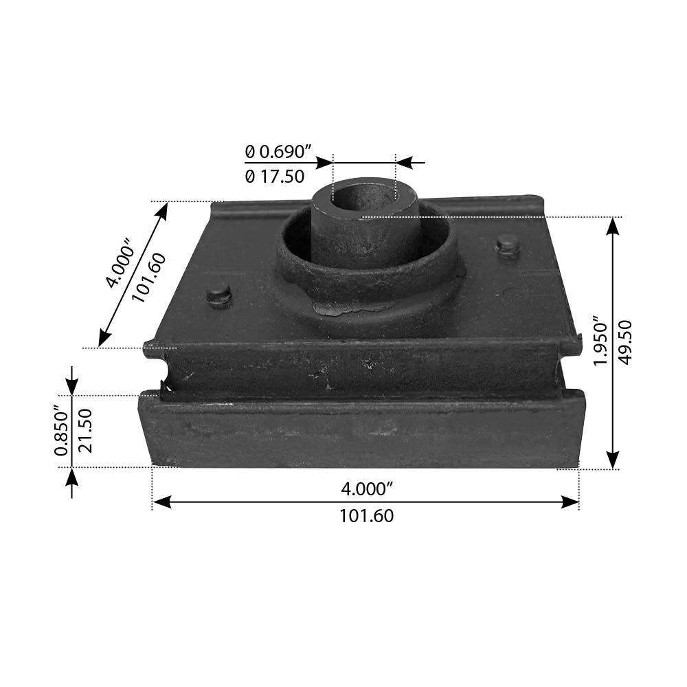 Fortpro Front Motor Mount - Replaces 1664724C1, 1664724C2, 1664724C3