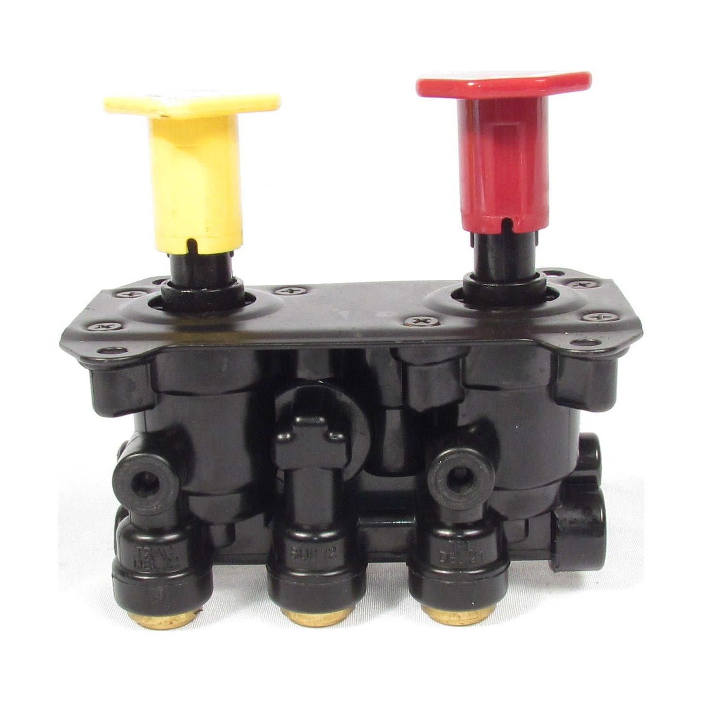 Fortpro MV-3 Dash Valve With 3/8" Push-To-Connect Ports,  1/4" Threaded Mounting Holes Replacement for Bendix 800259
