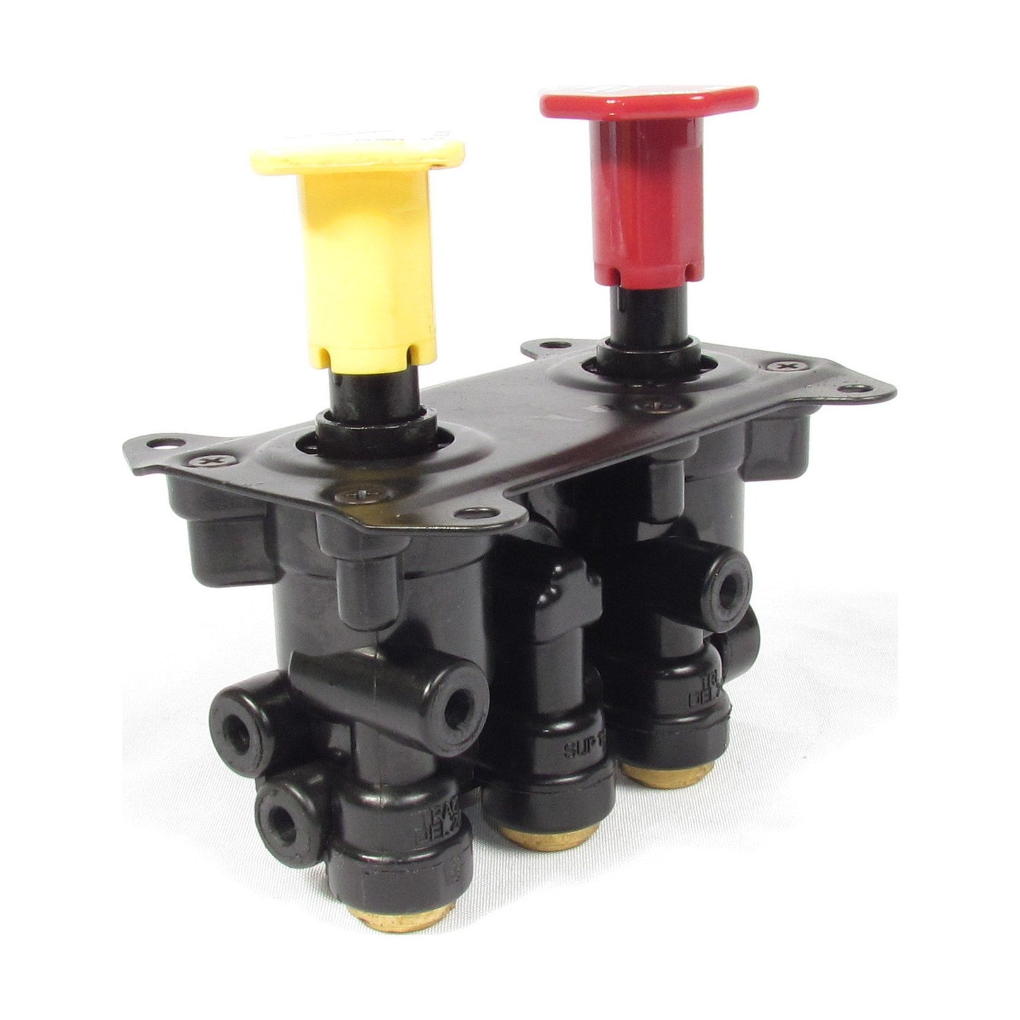 Fortpro MV-3 Dash Valve With 3/8" Push-To-Connect Ports,  1/4" Threaded Mounting Holes Replacement for Bendix 800259