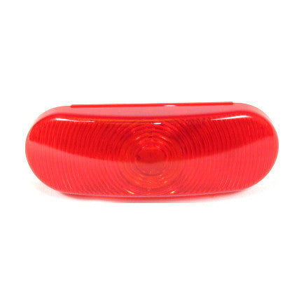 Fortpro 6" Oval Tail/Stop/Turn Incandescent Light with Red Lens - Sealed