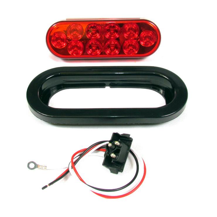 Oval Marker Light 10 Led Kit - Colored - Red | F235180