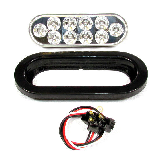 Fortpro 6" Oval Marker/Tail/Stop/Turn Led Light with 10 LEDs