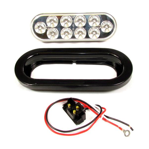 Fortpro 6" Oval Marker/Tail/Stop/Turn Led Light with 10 LEDs