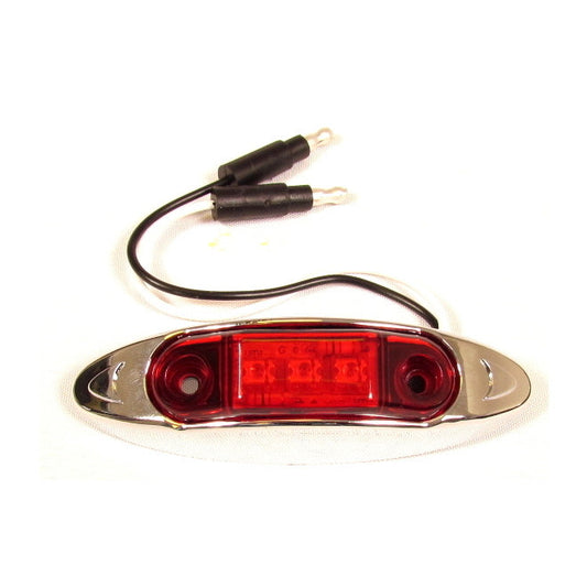 Fortpro 4" x 1-1/4" Clearance/Marker Trailer Led Light with 3 LEDs
