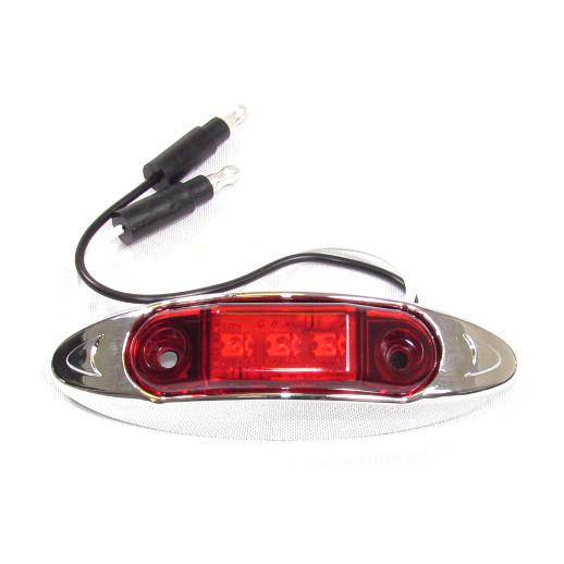 Fortpro 4" x 1-1/4" Clearance/Marker Trailer Led Light with 3 LEDs