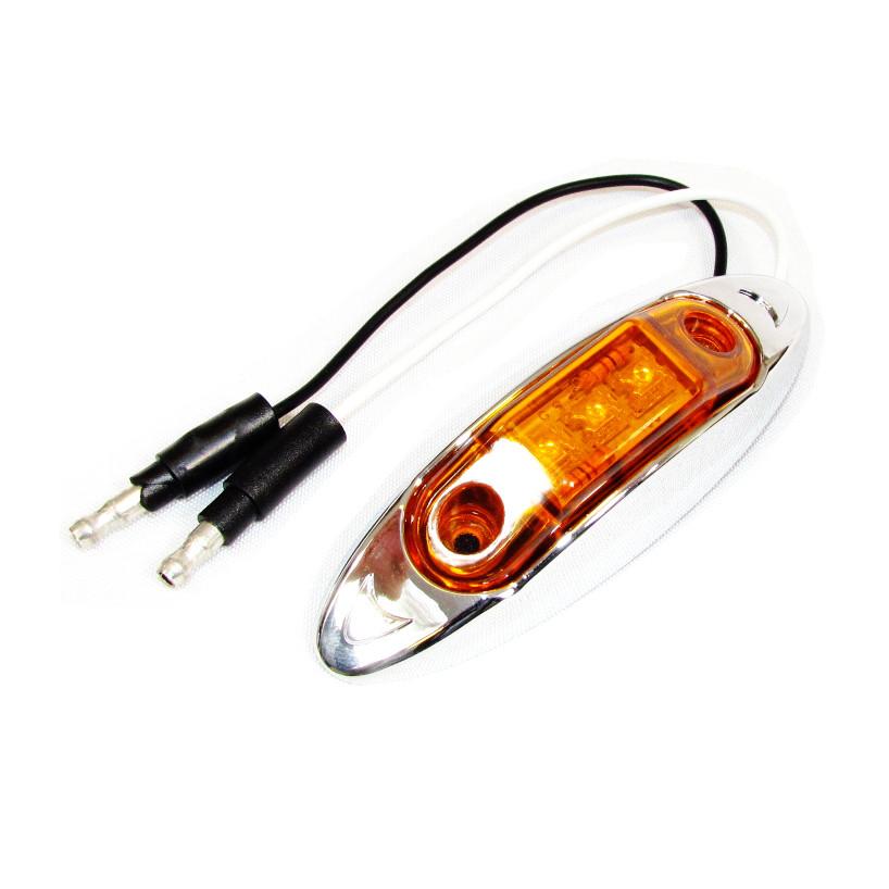 Fortpro 4" x 1-1/4" Clearance/Marker Trailer Led Light with 3 LEDs