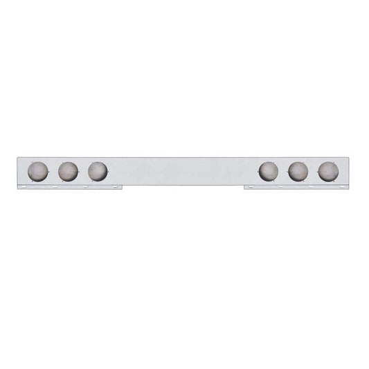 Fortpro Stainless Steel Trailer Rear Light Bar with Six 4" Round Cutouts | F247627