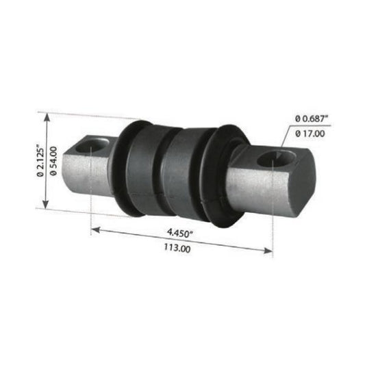 Fortpro Torque Rod Bush Compatible with Mack Maxair -Twisted Sister- AL231, AL405 Tandem Axle Series Suspensions Replaces SS-R0035P240 | F174042
