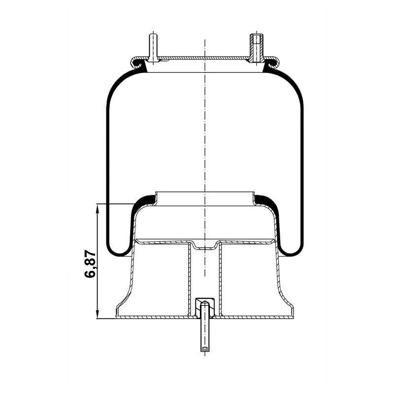 Fortpro Air Spring Replaces 9781, 1R12-603 for Freightliner Trucks | F245585