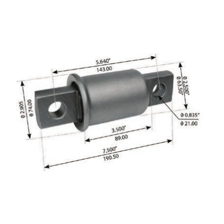 Fortpro Spring Eye Bush Compatible with Freightliner FAS Airliner II Suspension Systems Replaces 16-16412-000, MR782 | F317262