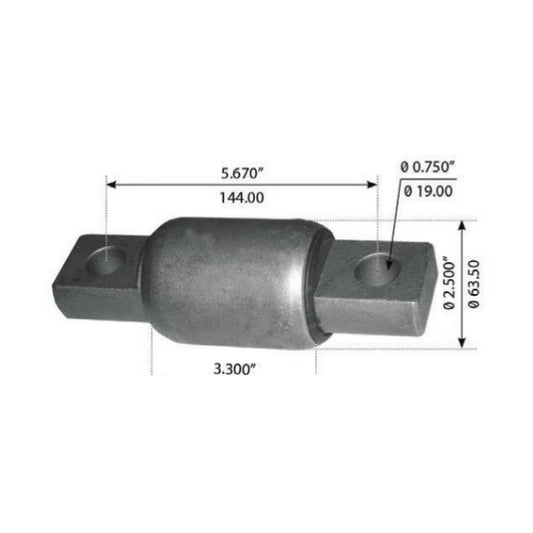 Fortpro Spring Eye Bush Compatible with Freightliner Rear Fas Airliner II Suspension Systems Replaces 16-13962-000 | F317264