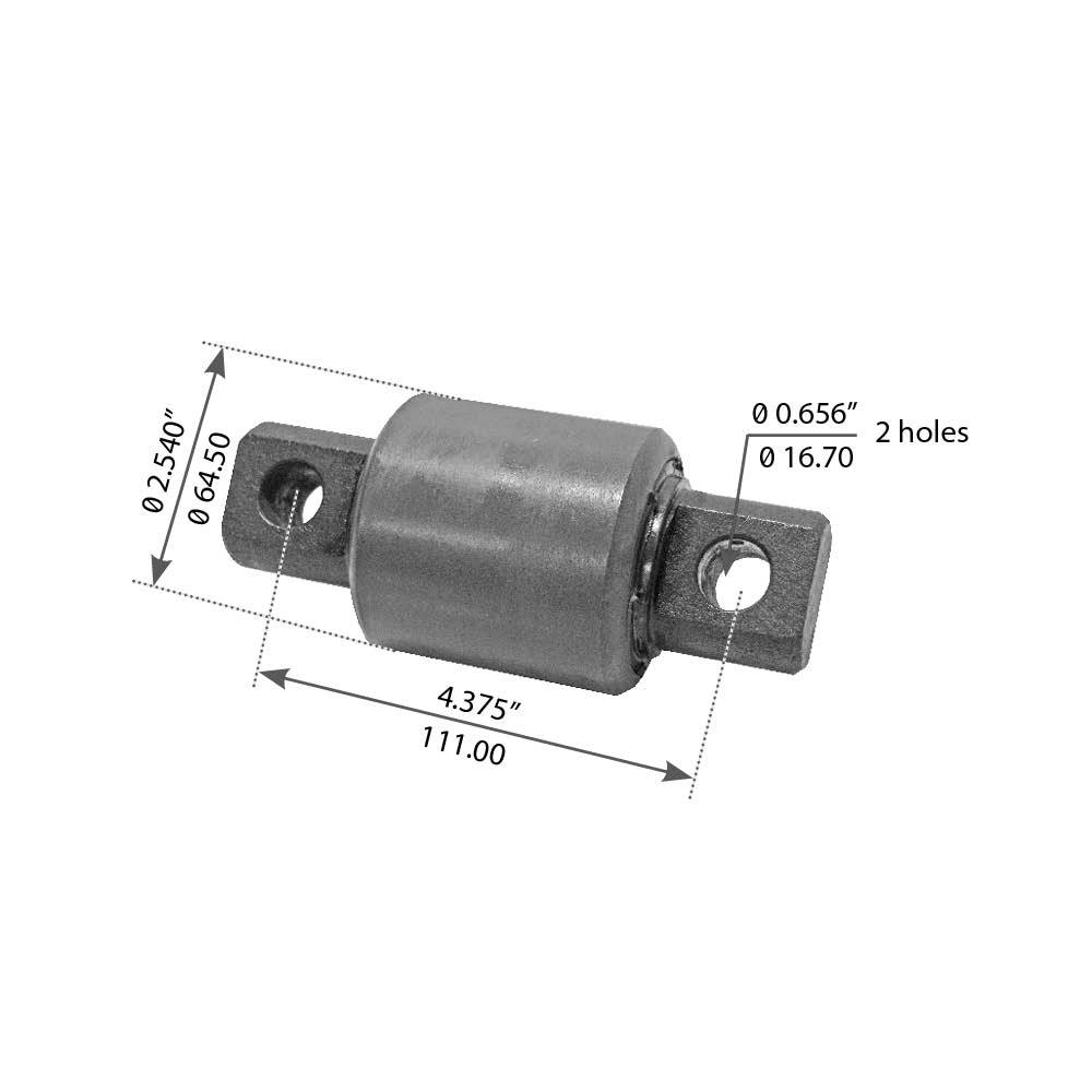 Fortpro Torque Rod Bush Compatible with Peterbilt, Mack, Navistar-International