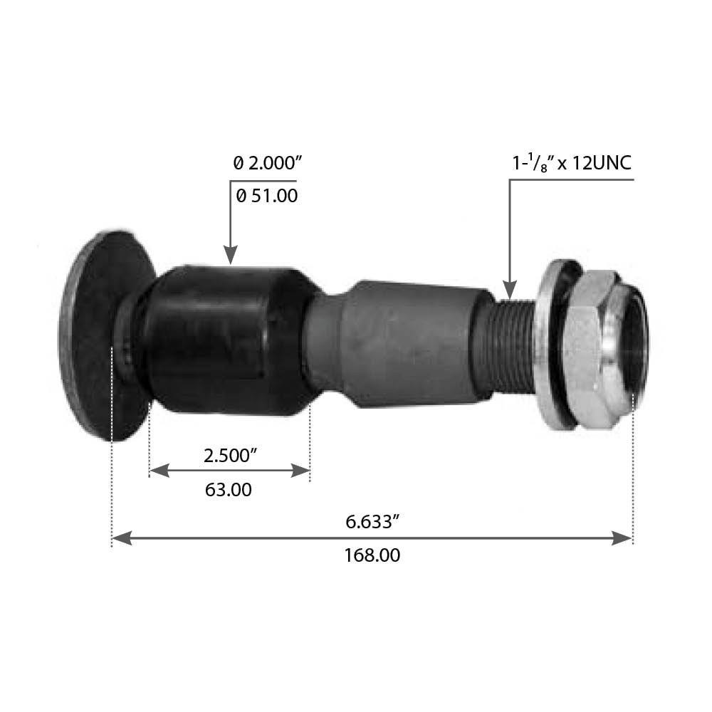 Fortpro Torque Arm Bush Replacement for Hendrickson 64809000 | Primaax/Firemaax | F184234