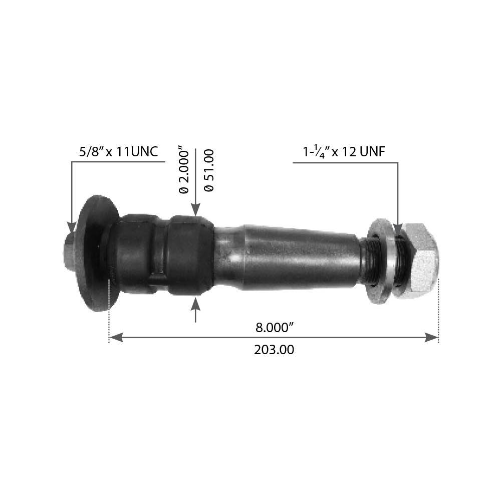 Fortpro Rear Torque Rod Bush Replacement for Hendrickson 64697-000 | F184235