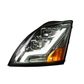 Fortpro Chrome Housing Headlight with light bar Compatible with Volvo VN/VNL